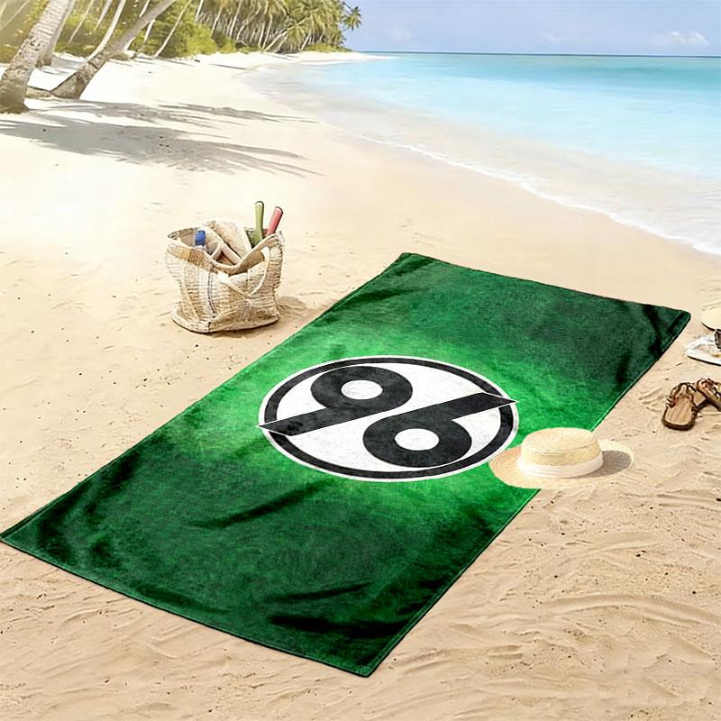 Hannover 96 Baskılı Plaj Havlusu, Plaj Kamp Yüzme İçin Büyük Yumuşak Hızlı Kuruyan Havlu