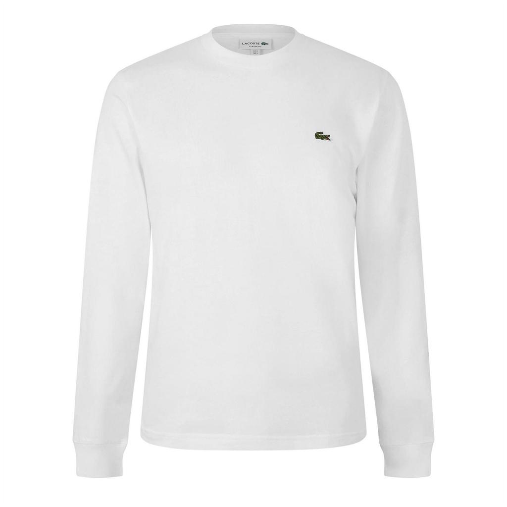 Lacoste Mens Crocodile Print Cotton Regular Long-Sleeved T-Shirt