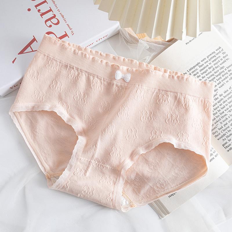 Girls Summer Thin Cute Bear Soft Waxy Skin Breathable Comfortable Seamless Waist Triangle Briefs