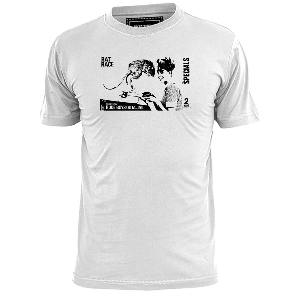 Mens Specials Rat Race Poster 2 Tone Ska T shirt Madness Hall Rude Boy