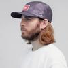 Oversized Metallic Camp Cap (Dark Purple)