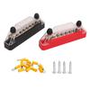 2 Pcs 6 Post Power Distribution Block 12‑48V 150 Amp 2 M6 Terminal Post 6 M4 Wiring Screw Circuit Fuse Block Holder