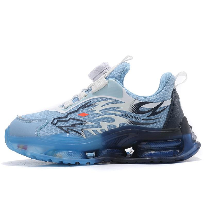 Boys Winter Warm Fleece-Lined Sneakers With Rotating Buckle Closure Basketball Running Indoor Sports
