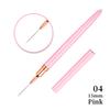7/9/11/15/25mm Nail Brush Acrylic French Stripe Line 1Pcs Pink Black UV Gel Painting Pen Carved Nail Art Liner Brush For Manicur