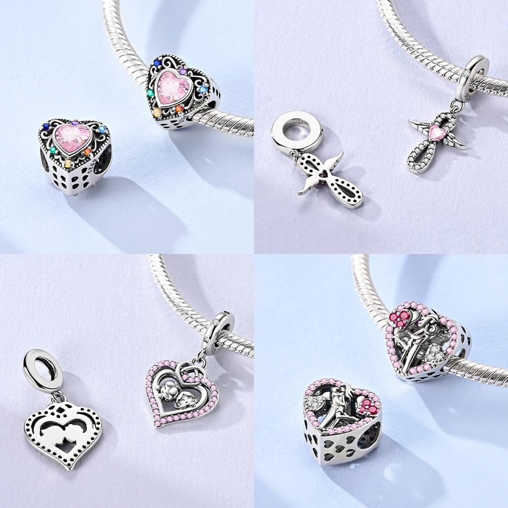 Elegant Copper Bracelet Diy Accessories Jewelry Gifts Charms Beads Original Infinity Love Dangle Like Snake Entangle Beads