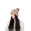 New Warm Knitted Hat for Women for Women Korean Style Versatile Plus Velvet Thickened Windproof Ear Protection Wool Hat