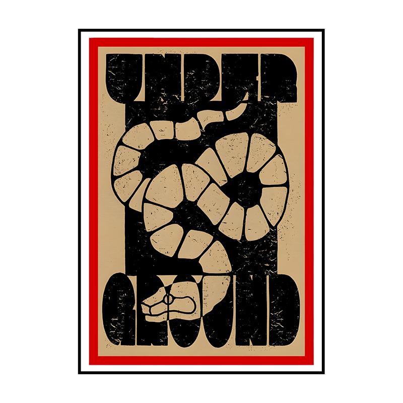 Klassische Vintage-Poster Abstraktes Retro-Bausteine Leinwandgemälde Druck Wandkunst Bild für Wohnzimmer Schlafzimmer Heimdekoration