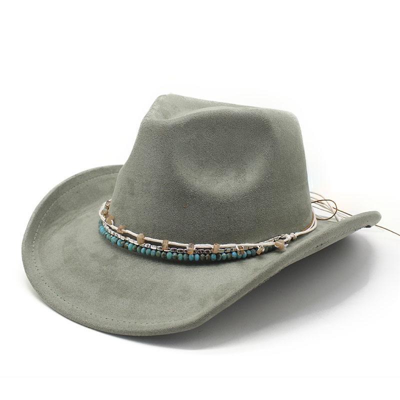 Premium Suede Retro Western Cowboy Felt Hat for Men and Women