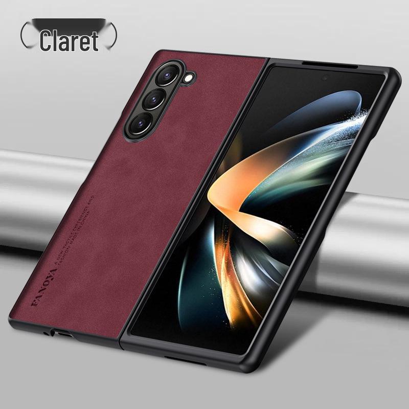 Samsung Z Fold7/6/5 Light Luxury Leather Texture Protective Phone Case