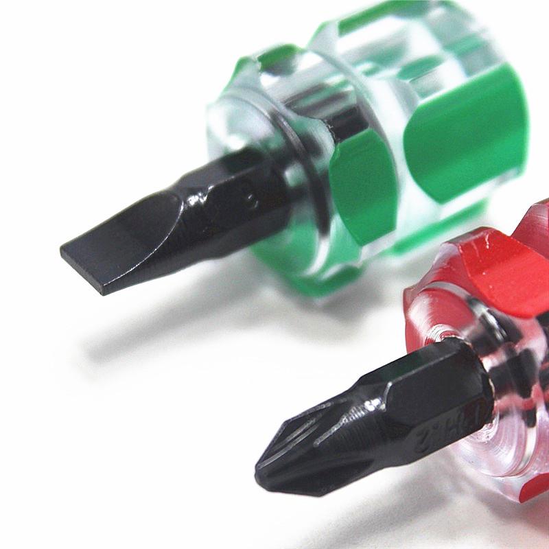 6mm Mini Two-Way Magnetic Screwdriver – Phillips & Flathead, Ultra-Short Shank