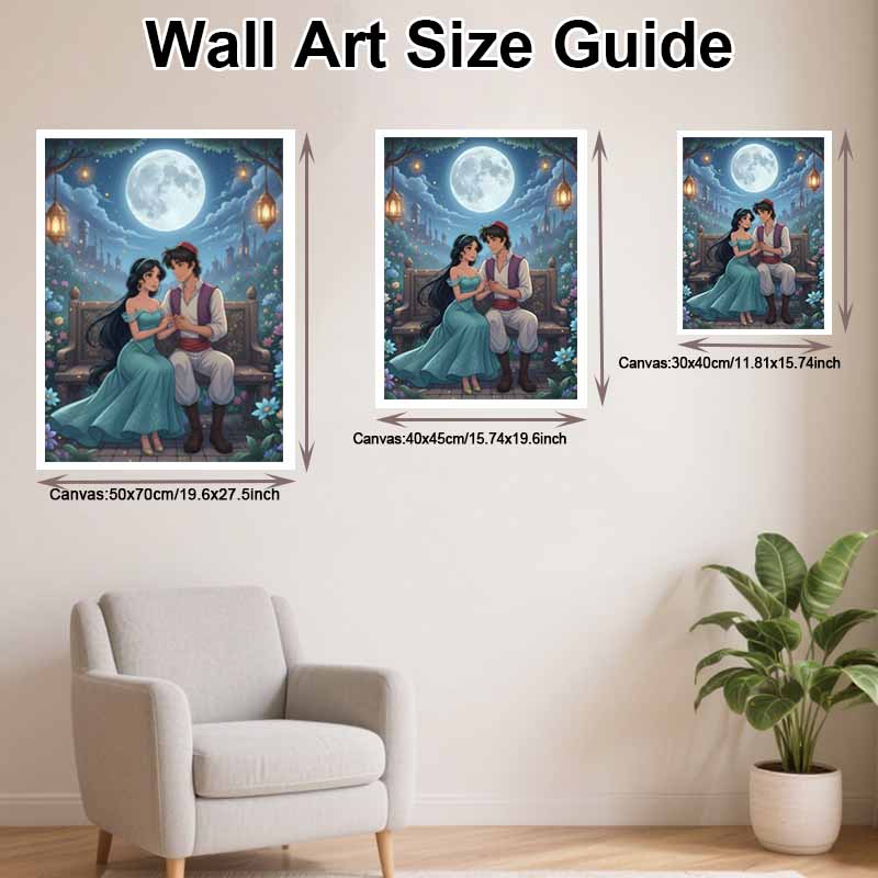 Disney Diamond Painting 5D DIY Aladdin Jasmine Diamond Painting Art Diamond Painting Kit Adult/Beginner Gift Idea Home Decor