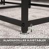Nesting Side Tables, 3-Piece, Marble Effect, Steel Frame, White