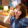 Design Children Plush Toy Pendant Bubble Milk Tea Keychain Car Key Ring Ornaments Women Key Chain