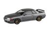 Aoshima Bunka Kyozai Rakupura Snap Kit Nissan R32 Skyline Custom Wheel Gray Scale Plastic Model Kit Co., Ltd. (AOSHIMA) No. 14CU-GG GT-R (Gunmetal