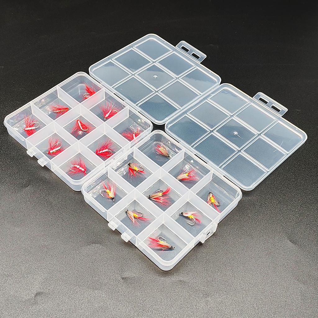 Fliegenfischen Fliegen 18 Stück - 2 Boxen Bundle 2 verschiedene Stile Nassfliegen Köder zum Fangen von Fischen wie Forelle/Barsch etc. in Süßwasser