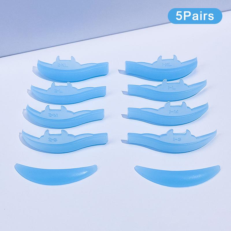 5Pairs Silicone Cartoon Monster Reusable Eyelash Perm Rod Lash Lift Pad Lifting 3D Makeup Tools Accessories