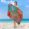 Tropical Palm Tree Printed Beach Towel Quick Dry Polyester Bath Towel Colorful Gradient Sand Free Pool Towel for Summer Travel