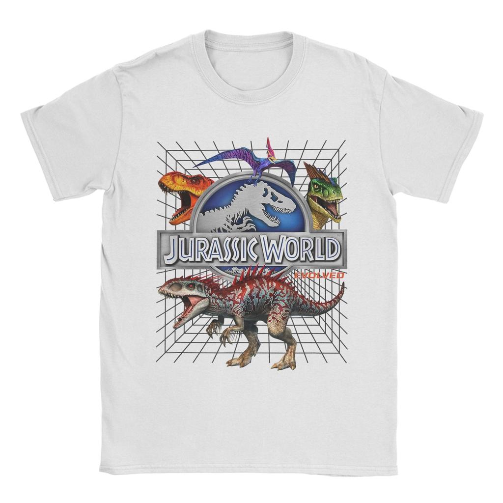 Men Women's Blue Jurassic Park Logo T Shirt  Cotton Clothing Awesome Short Sleeve Round Neck Tee Shirt Adult T-Shirt