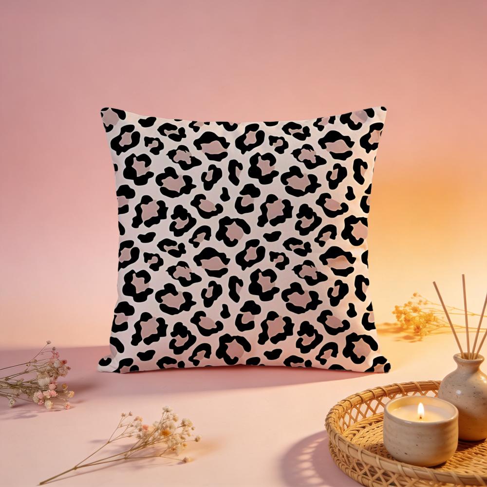 Bold Modern Leopard Pattern Cushion Cover Comfortable Durable Pillow Cover MultiScene for Home Office Car Sofa