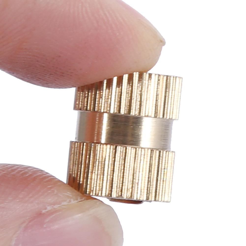 

M6 Латунные цилиндрические накатанные круглые литые вставки Встроенные гайки (M6*12*10; 5шт)