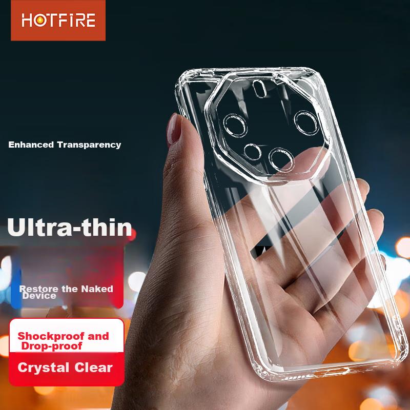 Phone Case for Huawei Mate60RS, Mate60RS Pro Master Shockproof Silicone Upgraded Camera Lens, Personalized Full Coverage Frame - Transparent