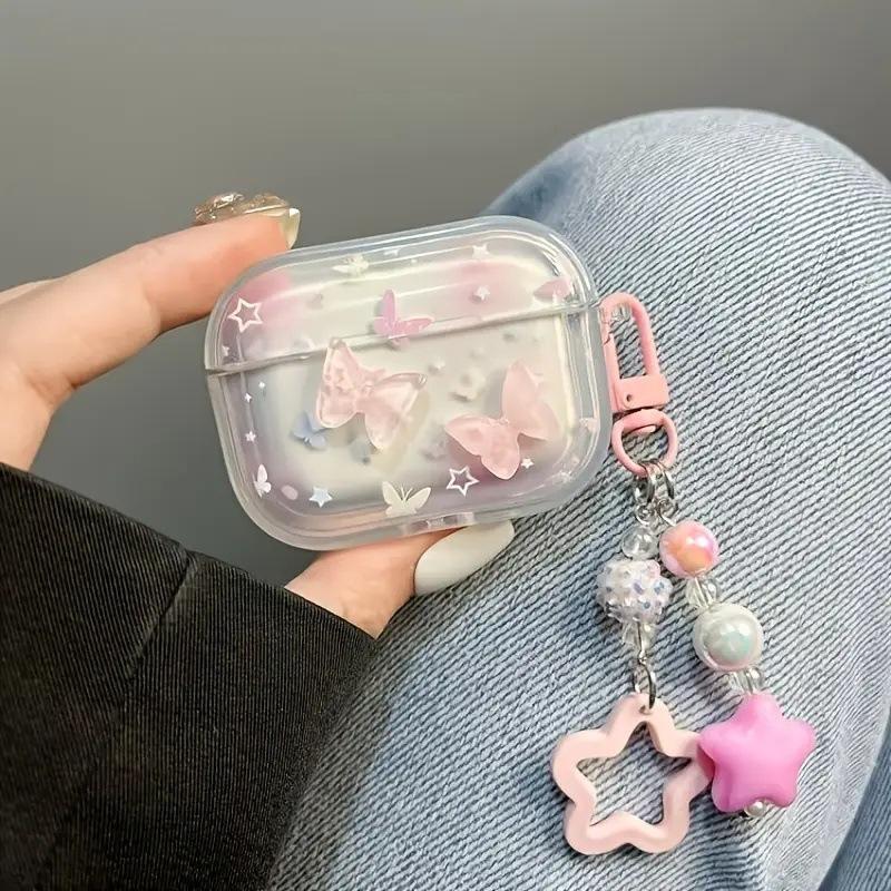 Stereoscopic gradual change butterfly for airpodspro1 apple bluetooth wireless 1/1/1 generation earphone cover cute girl
