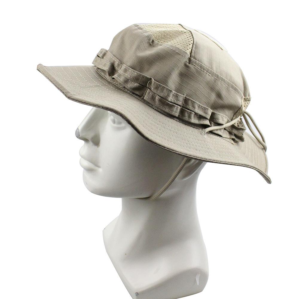 New Tactical Camo Boonie Hat Army Outdoor Wide Brim Sun Hat Fishing Bucket Hat for Hiking