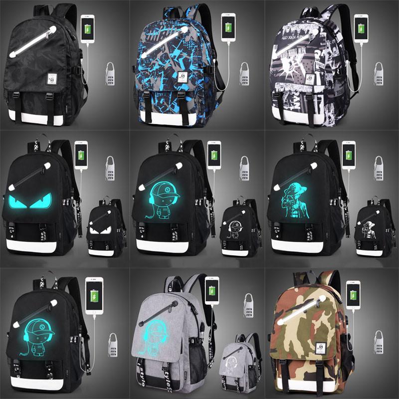 Anti Fashion Theft Backpack School Unisex Travel Bag Usb Charging Port Rucksack