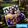 1PC Custom Name Tribute Tupac's Legacy Throws Blanket Flannel Blankets for Couch Bed Gifts for Men Women Travel Picnic Christmas fan Gifts
