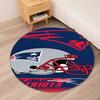 New England Patriots Printed Round Rug Carpet Chair Rug Area Rug Entryway Doormats,for Office Chair Living Room Bedroom Kitchen Room.