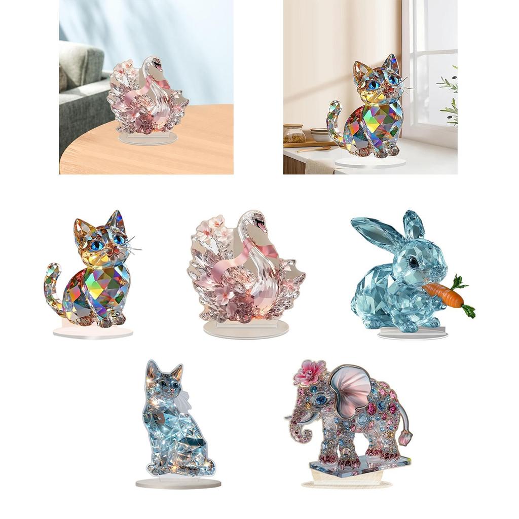 Acrylic Animal Decor 2D Flat Sign DIY Ornament for Holiday Office Businesses