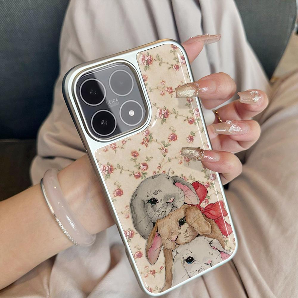 Watercolor Leopard Drop Glue Case For iPhone 15 17 13 Pro Max Phone 11 12 ProMax 14 15 16 Plus Cases Shockproof Minimalist Funda