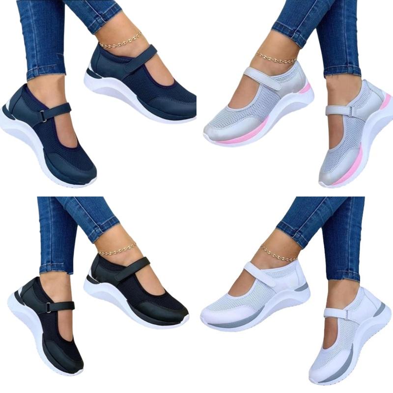 Trendy Hollow Out Women's Shoes With Magic Stickers And Thick Soles