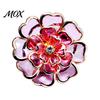No Sew Button Covers Vintage Rhinestone Flower Covers, Snap On Decorative Gift Ideas for Fashion Enthusiasts Metal Shirt Cufflinks Brooch Accessories