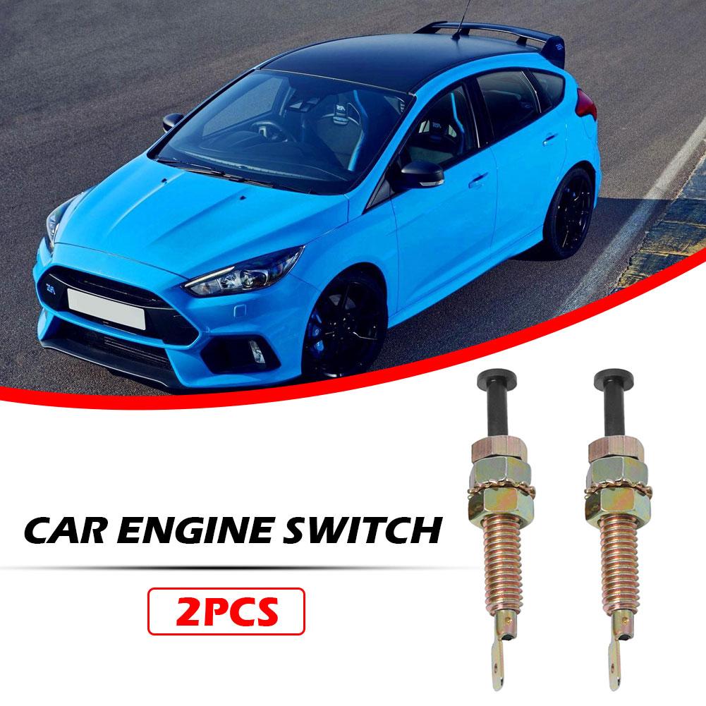 2/4Pcs Hood Bonnet Jamb Pin Switch Adjustable Hood Door Pin Switch Auto Trunk Alarm Security Hood ON-OFF Car Truck Accessories