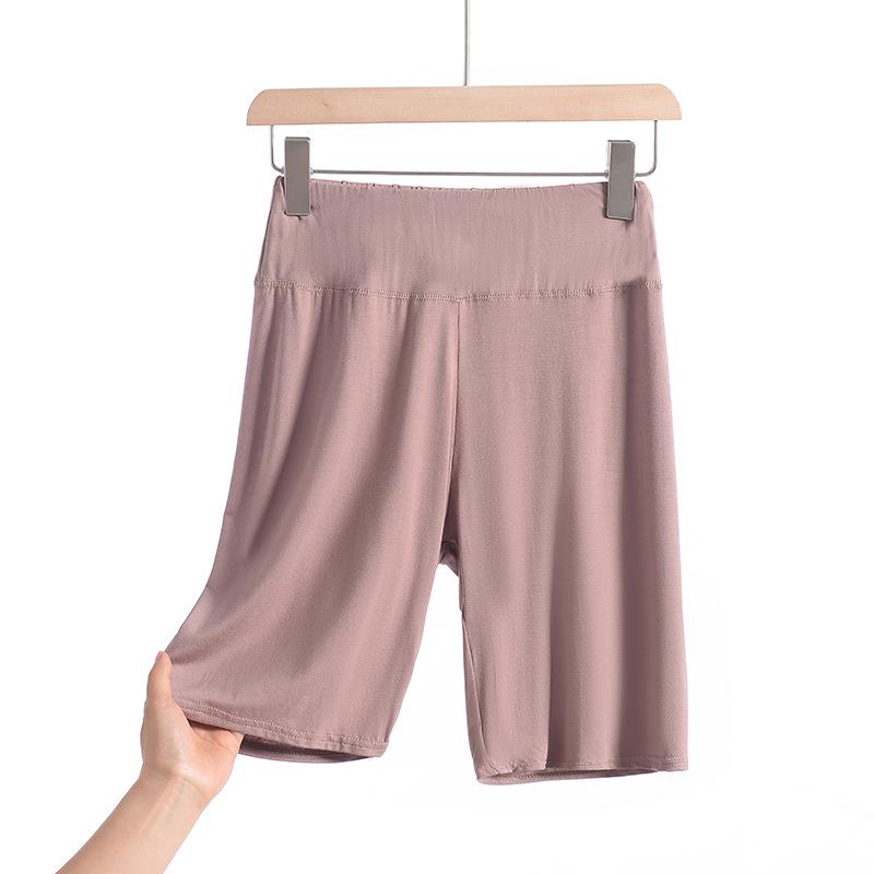 Damen Modal Sicherheitsshorts mit hohem Bund: Bauchkontrolle, Po-Anhebung, Anti-Exposure, Dünne Boxershorts für den Sommer. 2XL (120-140 jin) khaki