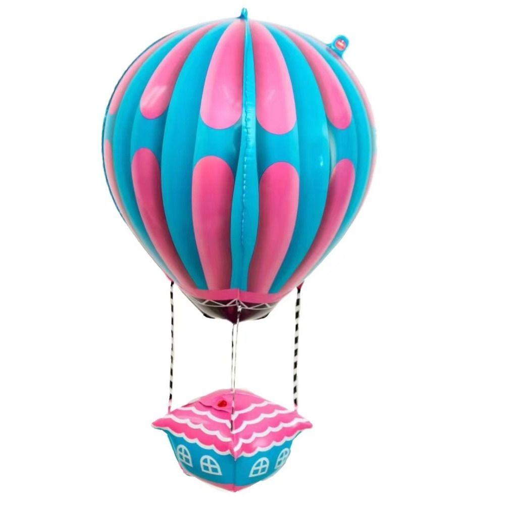

Thickened 4D Hot Air Balloon Cute Party Decor Balloon Interesting Foil Balloon Children розовый
