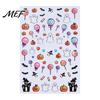 Halloween Manicure Accessories Nail Art Stickers, Cartoon Pumpkin Ghost Bat Decals for Stickers Decorations, Self-Adhesive Holiday Women