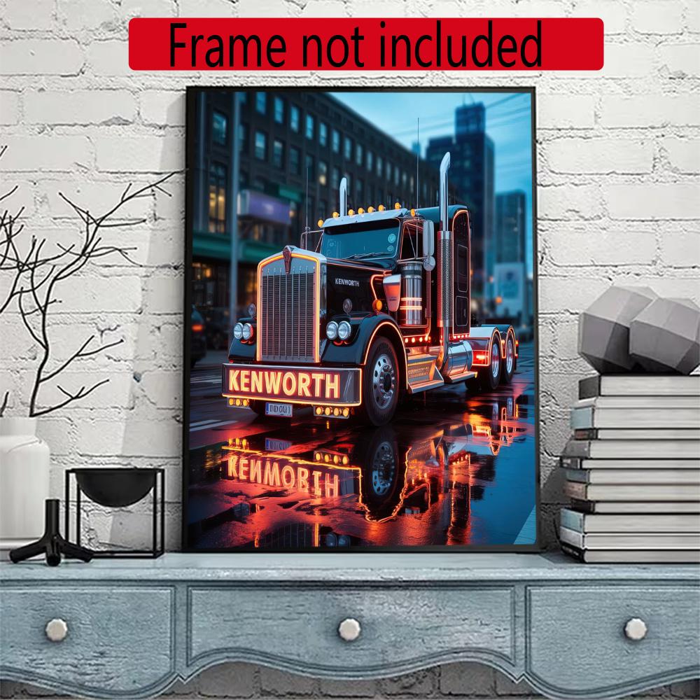 Kenworth 5D Diy Diamond Paintings Mosaic Wall Round Diamond Art Painting Kits Embroidery Crystal Accessories Frameless