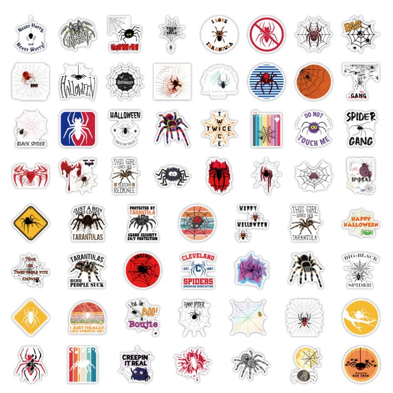 10/50pcs Cute Spider Stickers Spinnennetz Graffiti Stickers for DIY Luggage Laptop Skateboard Motorcycle Bicycle Sticker