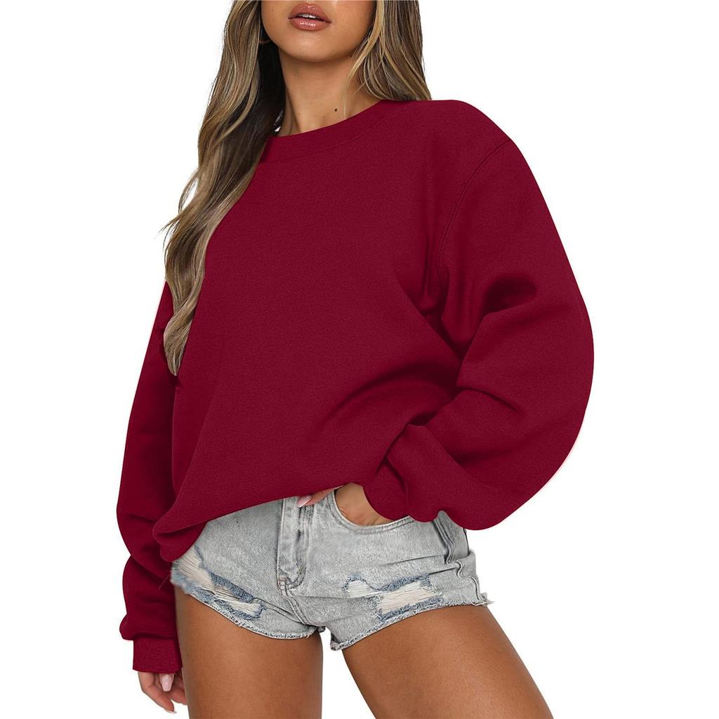 Women's Fashion Long Sleeve Neck Sweatshirt for Casual Everyday Wear
