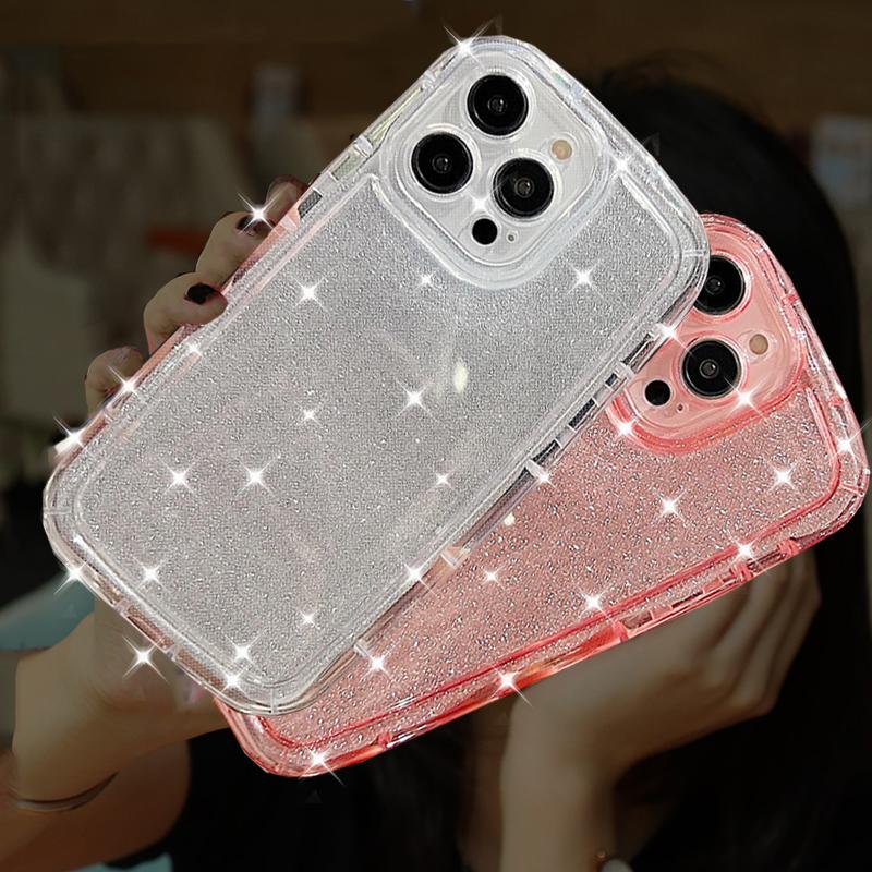 

Мягкий силиконовый чехол с мылом с блестками для iPhone 15 14 13 12 11 Pro Max X XR XS Max 7 8 15 Plus, противоударный бампер, подушка безопасности, прозрачный чехол