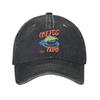 Gatos Amante del Café Gorra de Béisbol Vintage Desgastada Lavada Gorra Snapback para Unisex Mujeres Actividades al Aire Libre Gorras Ajustables Sombrero