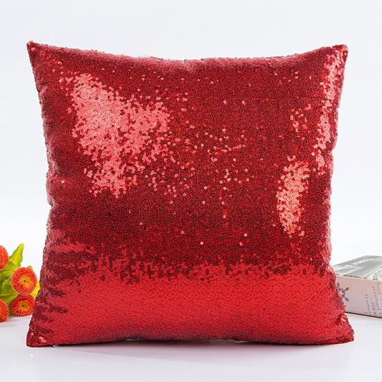 Cushion Cover Glitter Sequins Cushion Throw Pillow Case Home Car Waist Decor