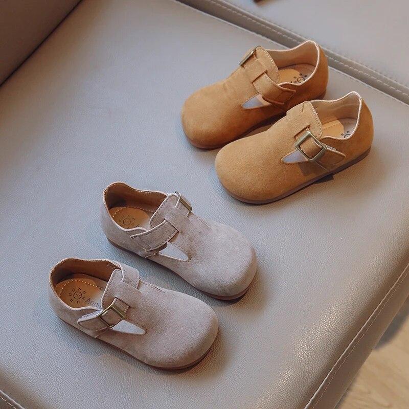 Дитяче весняно-осіннє лісове шкіряне взуття в стилі ретро Дитяче одномісне взуття з матової шкіри Взуття в горошок