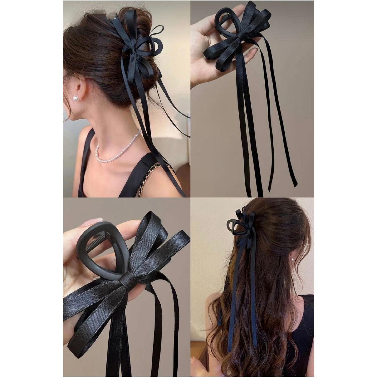 

Жіноча чорна пряжка з бантом і застібкою чорний