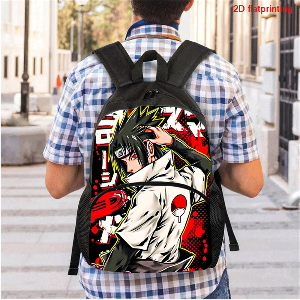 NARUTO Anime Children Rucksack Spacious Multi Compartment Wear Resistant School Daily Backpack for Boys Girls 6-10 Years Old