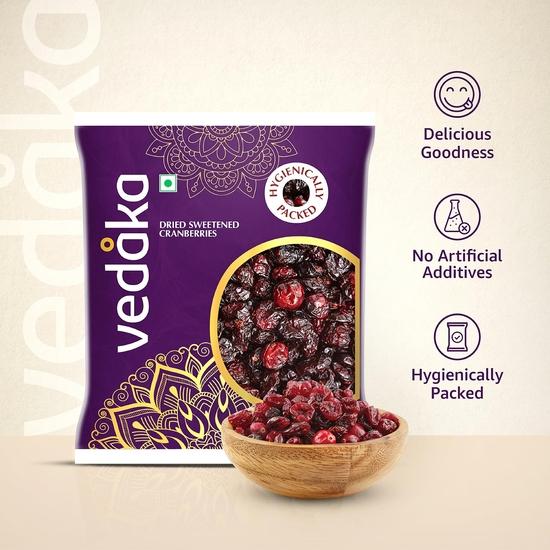 Vedaka Premium Cranberries | Tasty Snack for Kids and Adults | Quality Berries | 500gm