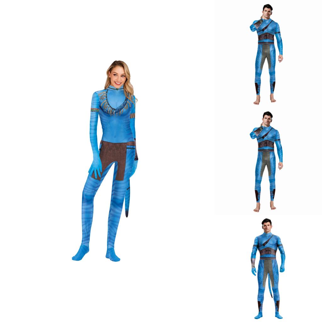 Avatar Inspiriertes Halloween Kostüm Milchseide Body für Fantasy Rollenspiel