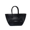 2025 New Macaron Jelly Bag Women's Fashion Versatile Woven Vegetable Basket Bag Hollow Large Capacity Handbag